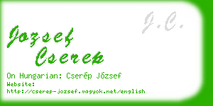 jozsef cserep business card